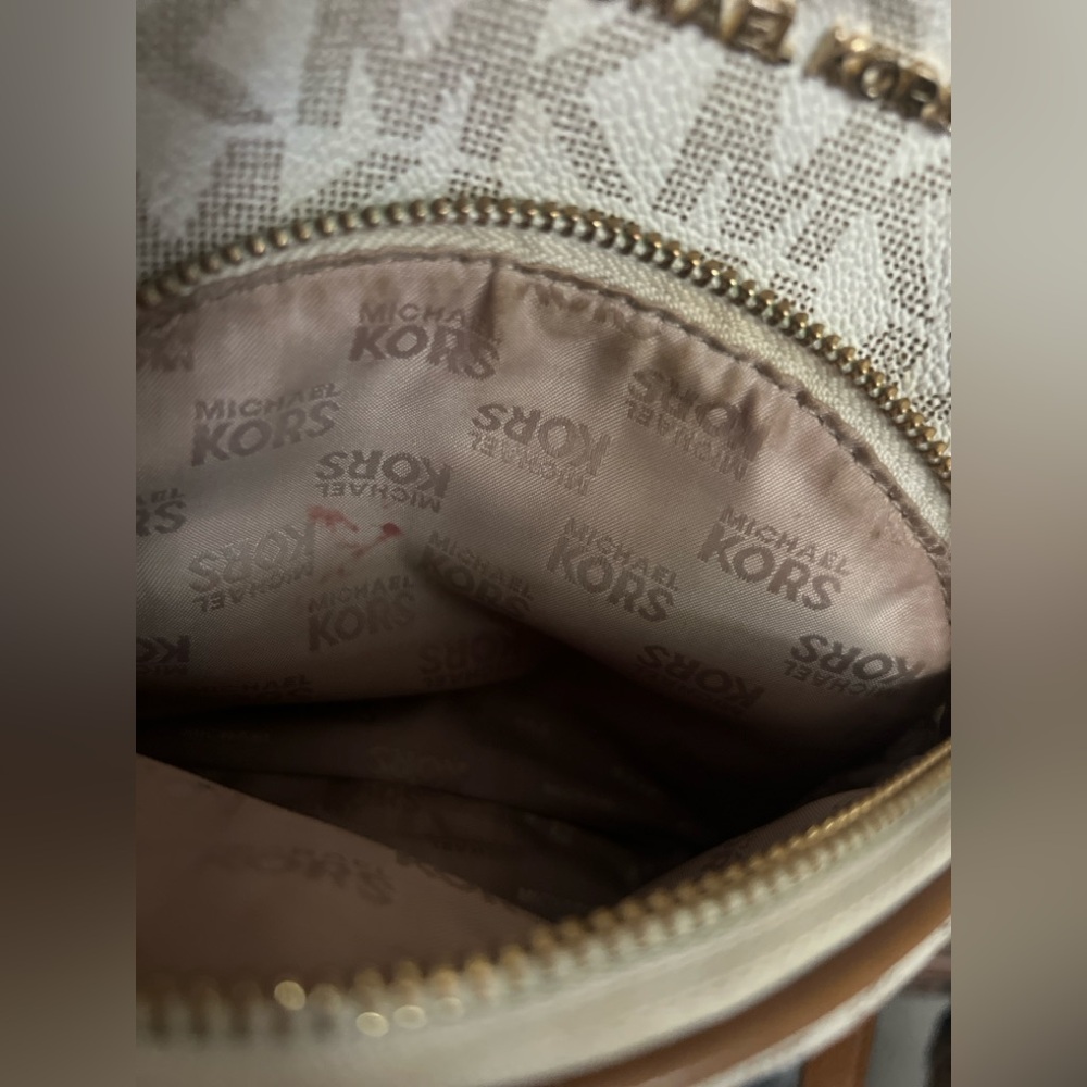 Michael Kors Beige and Brown Mini Backpack - Picture 13 of 14
